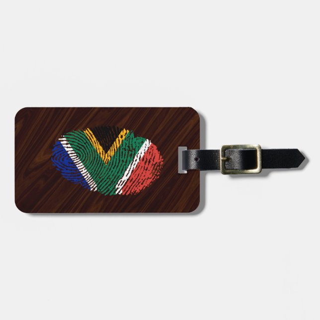 South African touch fingerprint flag Luggage Tag (Front Horizontal)