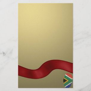 South african touch fingerprint flag stationery