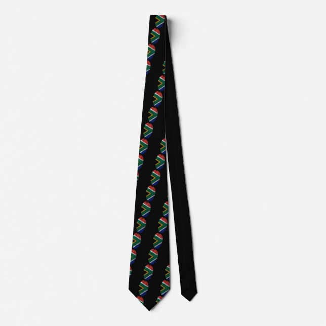 South African touch fingerprint flag Tie (Front)