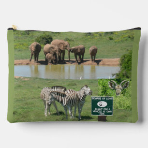 South African Zebras and Lions Accessory Bag