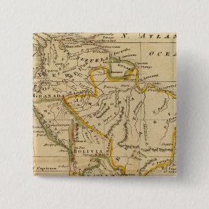 South America 11 15 Cm Square Badge