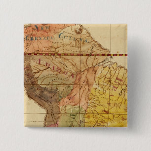 South America 15 Cm Square Badge