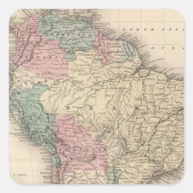 South America 17 Square Sticker (Front)