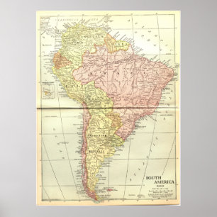 South America: 1914 Poster