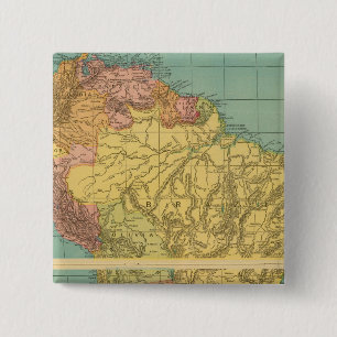 South America 20 15 Cm Square Badge