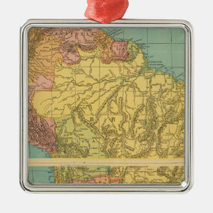 South America 20 Metal Ornament