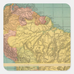 South America 20 Square Sticker