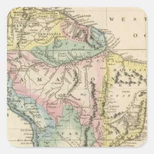 South America 26 Square Sticker