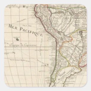 South America 27 Square Sticker