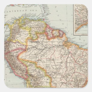 South America 2 Square Sticker