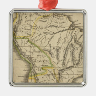 South America 3 Metal Ornament