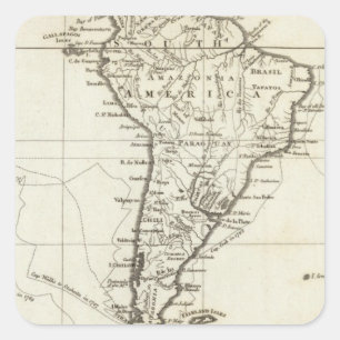South America and the Adjacent Islands Square Sticker