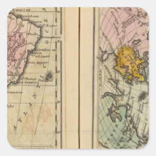 South America, Atlantic Ocean Square Sticker