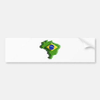 South America: Brazil (3d) Bumper Sticker