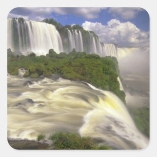 South America, Brazil, Igwacu Falls. Glorious Square Sticker