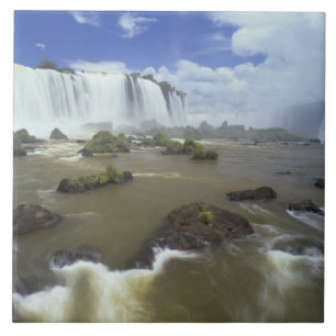 South America, Brazil, Igwacu Falls. Towering Ceramic Tile