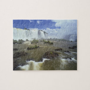 South America, Brazil, Igwacu Falls. Towering Jigsaw Puzzle