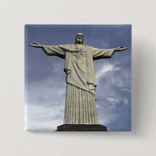 South America, Brazil, Rio de Janeiro. Christ 15 Cm Square Badge