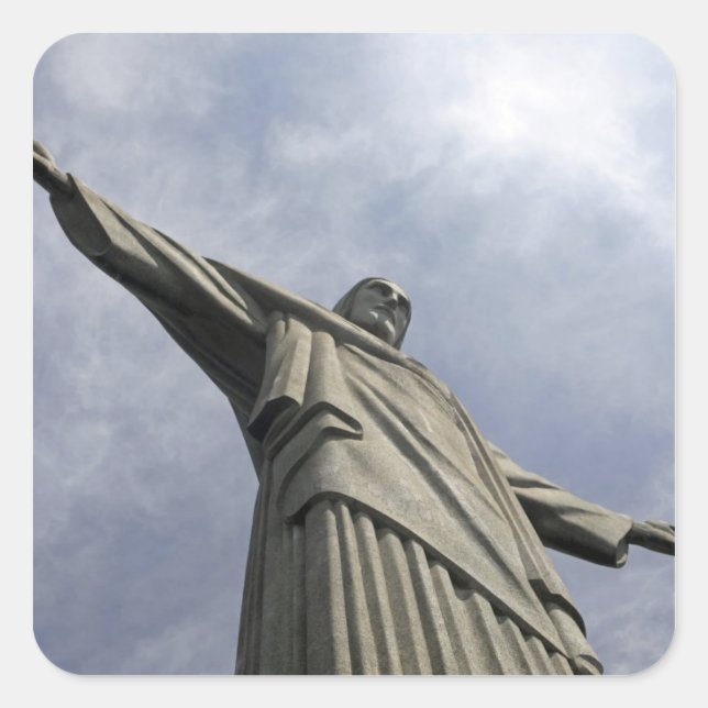 South America, Brazil, Rio de Janeiro. Christ 3 Square Sticker (Front)