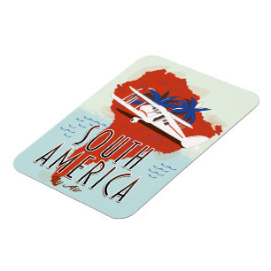 South America By Air travel poster Magnet