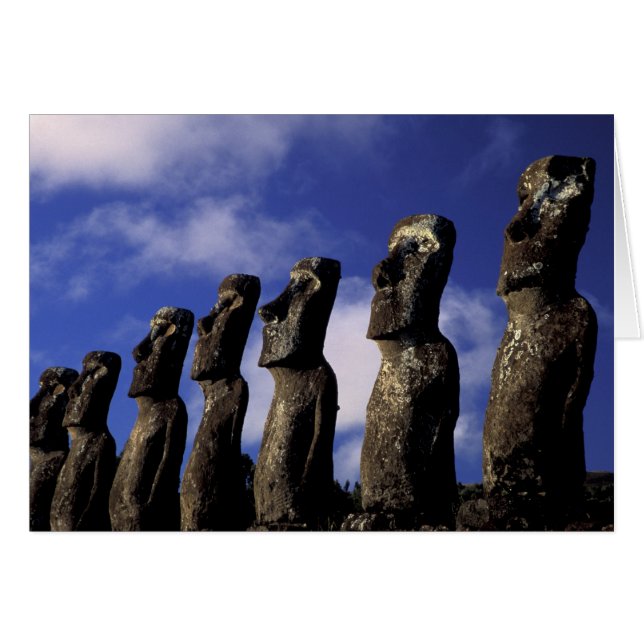 South America, Chile, Easter Island, Ahu Akiri. (Front Horizontal)