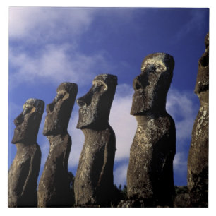 South America, Chile, Easter Island, Ahu Akiri. Ceramic Tile