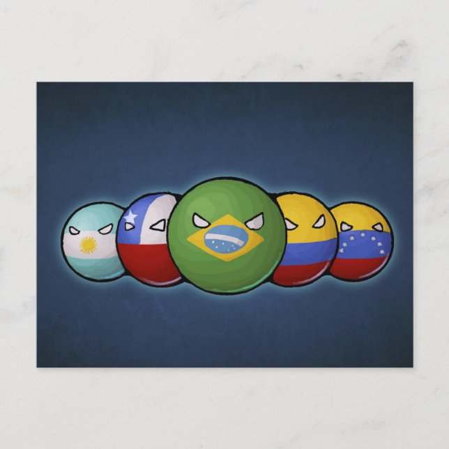 South America Countryballs Postcard (Front)