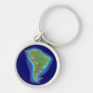 South America Key Ring