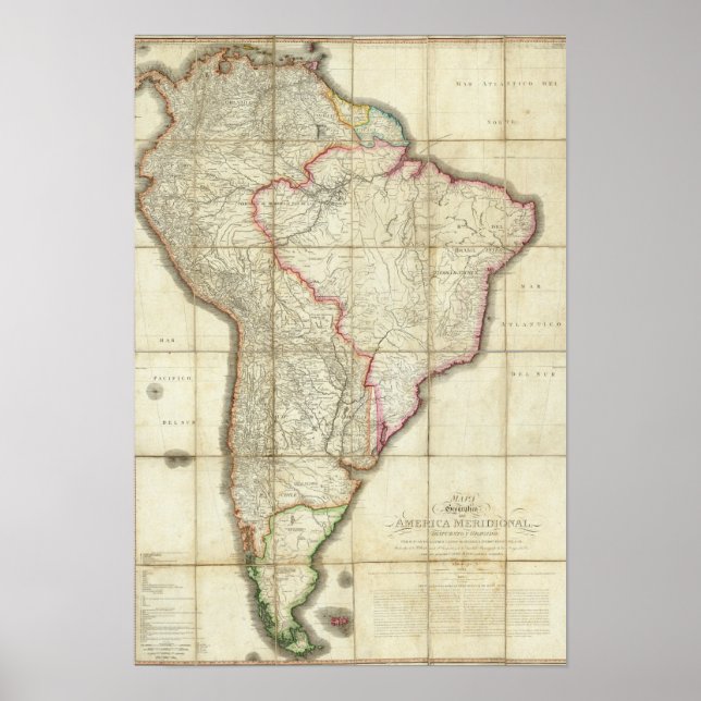 South America map 3 Poster (Front)