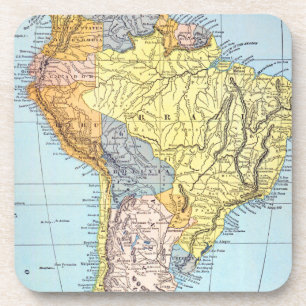 SOUTH AMERICA: MAP, c1890 Coaster