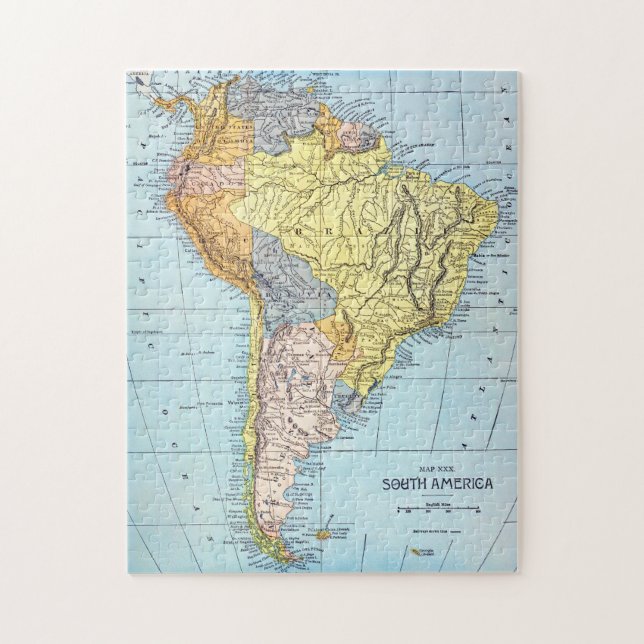 SOUTH AMERICA: MAP, c1890 Jigsaw Puzzle (Vertical)