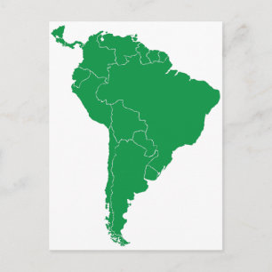 South America Map Postcard