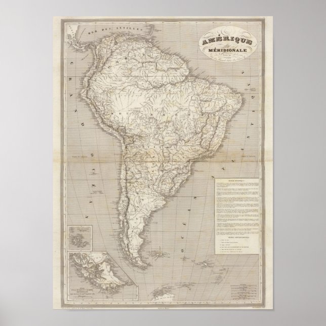 South America map Poster (Front)