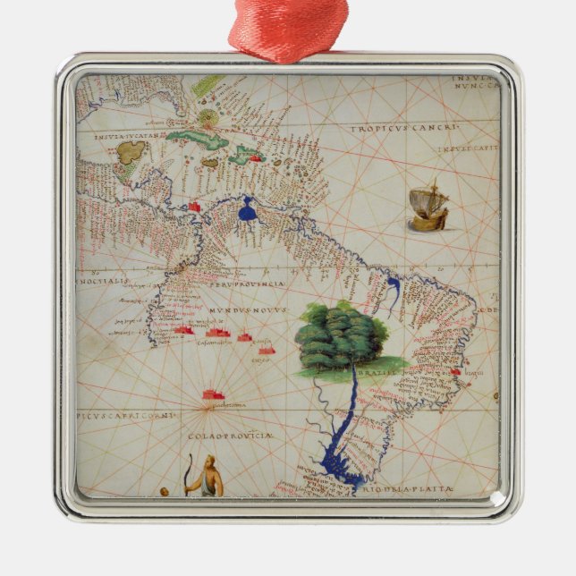 South America Metal Tree Decoration (Front)