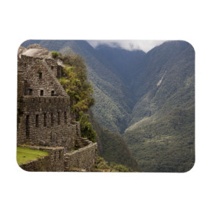 South America, Peru, Machu Picchu. Stone ruins Magnet