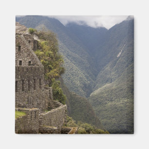 South America, Peru, Machu Picchu. Stone ruins Magnet