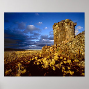 South America, Peru, near Lake Titicaca. Poster