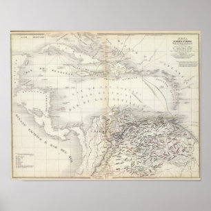 South America, West Indies Poster
