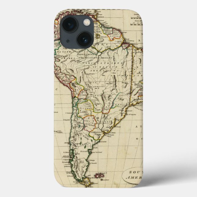 South America with boundaries outlined Case-Mate iPhone Case (Back)