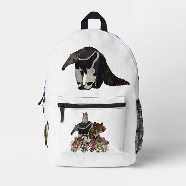 SOUTH AMERICAN ANIMALS PRINTED BACKPACK (Front)