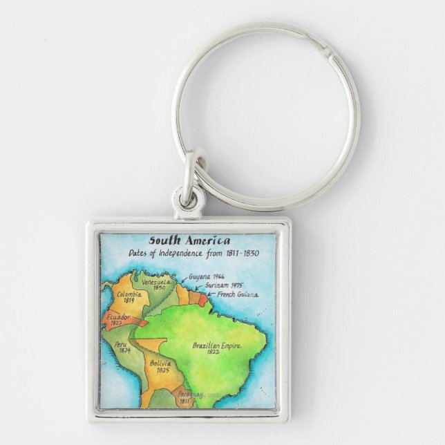 South American Independence Key Ring (Front)
