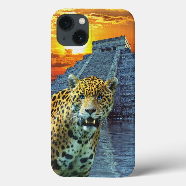 South American Jaguar at Chichen Itza Case-Mate iPhone Case (Back)