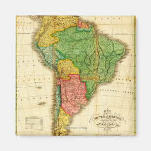 South AmericaPanoramic MapSouth America Magnet