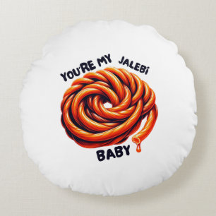 South Asian Baby Pillow, Desi Gift Round Cushion