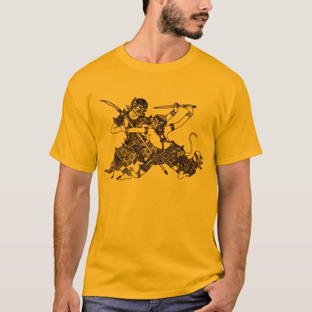 SOUTH ASIAN HINDU GODS HANUMAN SWORD T-Shirt (Front)