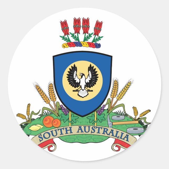 south australia, Australia Classic Round Sticker (Front)