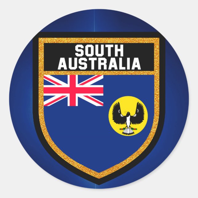 South Australia Flag Classic Round Sticker (Front)