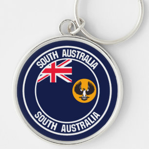 South Australia Round Emblem Key Ring