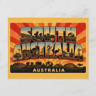 South Australia Vintage Travel Poster Art Postcard