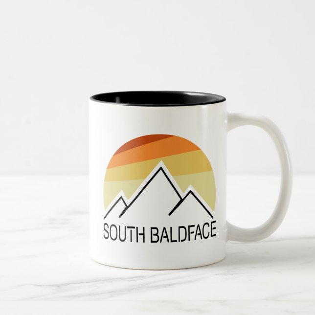South Baldface New Hampshire Retro Two-Tone Coffee Mug (Right)